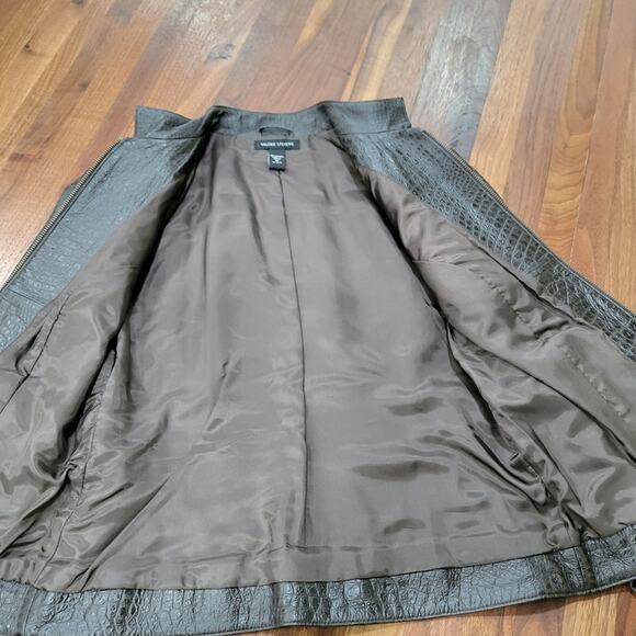 Valerie Stevens Leather Moto Jacket Size Medium - Picture 4 of 7